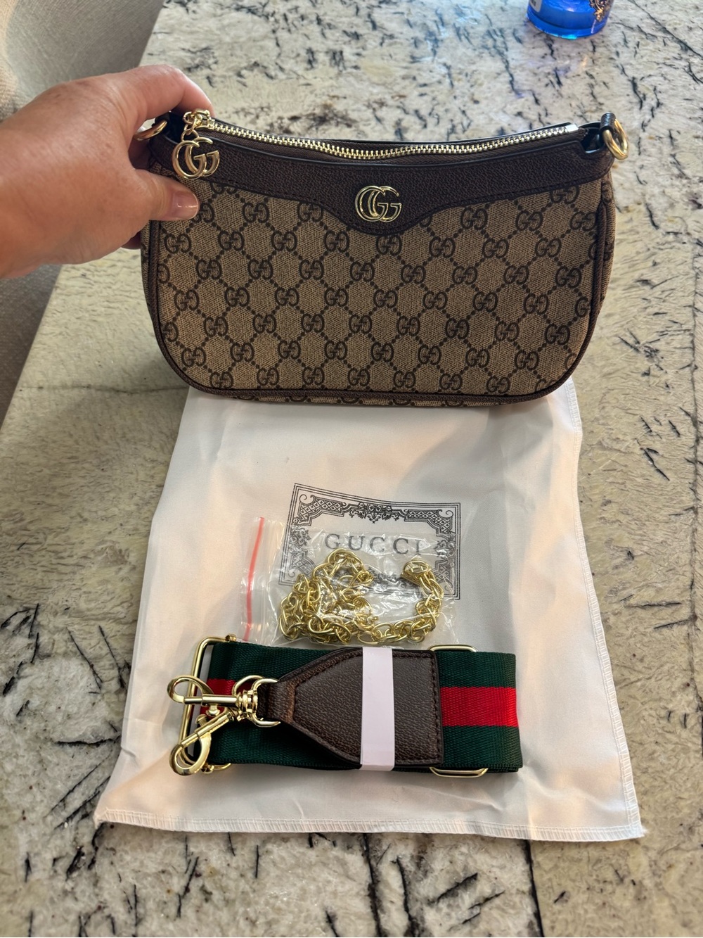 Gucci Brown GG Canvas and brown purse. New! - Picture 6 of 6